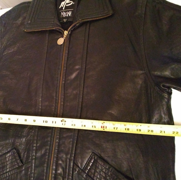 Ms Maxima Soft Leather Jacket Black Size SM/44 Korea - Picture 8 of 8